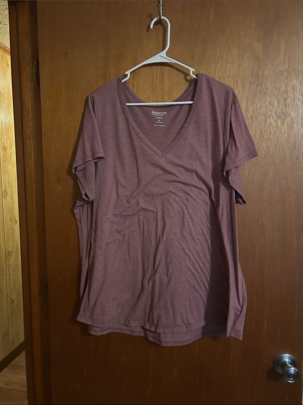 torrid Mauve V-Neck Short Sleeve Tee